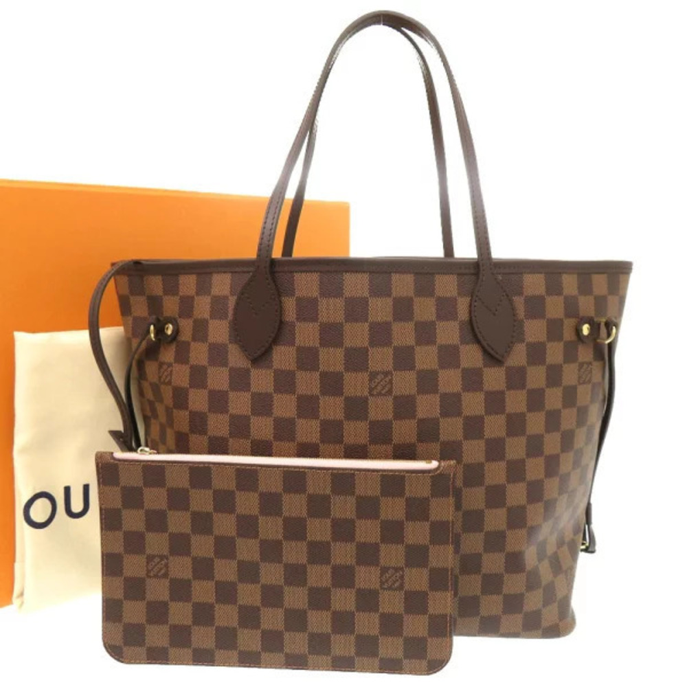 Louis Vuitton Bag Tote Damier Pink Neverfull LV Rose Ballerine